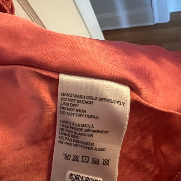 Free People satin coral dress size large - Picture 4 of 4